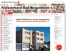 Tablet Screenshot of drk-bad-mergentheim.de